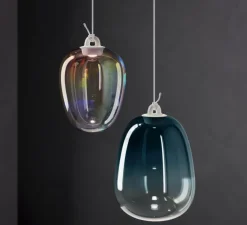 Suspension*Lodes Suspension, Oblo Medium sans rosace, , LED, dim, 2700K, 1280 lm, Ø20,6cm, H29,6cm - arc-en-ciel