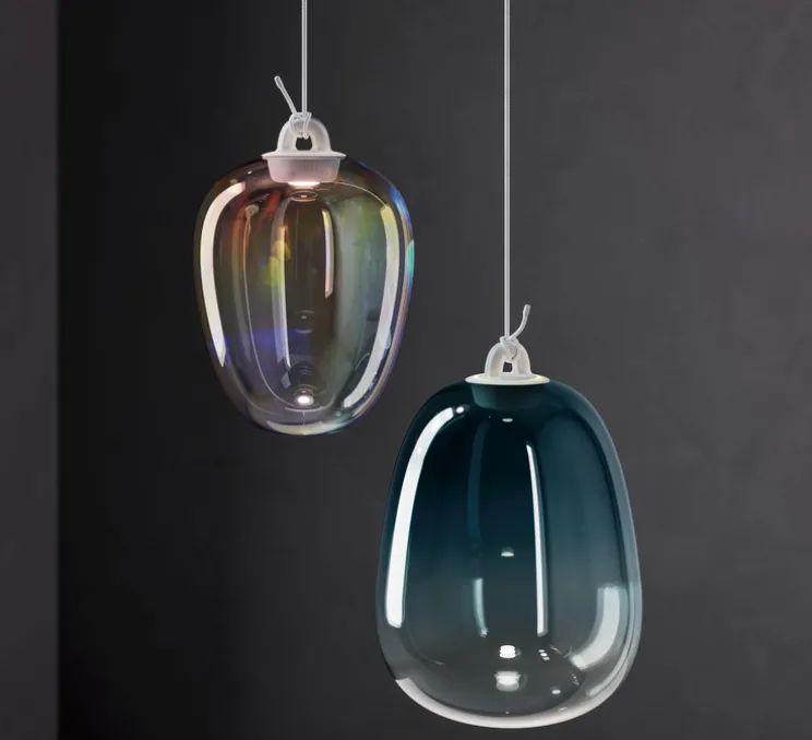 Suspension, Oblo Medium sans rosace, arc-en-ciel, LED, dim, 2700K, 1280 lm, Ø20,6cm, H29,6cm - Lodes