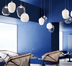 Suspension*Lodes Suspension, Oblo Small sans rosace, , LED, dim, 2700K, 1280 lm, Ø21cm, H24,3cm - transparent