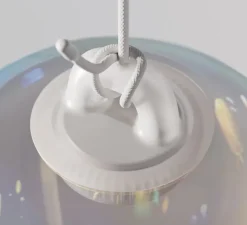 Suspension*Lodes Suspension, Oblo Smallsans rosace, , LED, dim, 2700K, 1280 lm, Ø21cm, H24,3cm - arc-en-ciel