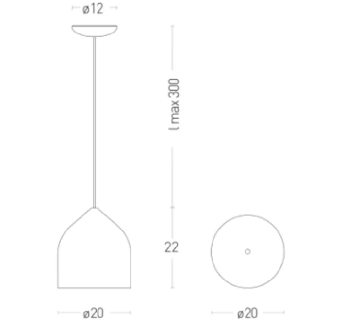 Suspension, Odile S, jaune, Ø20cm, H22cm - LUMEN CENTER ITALIA