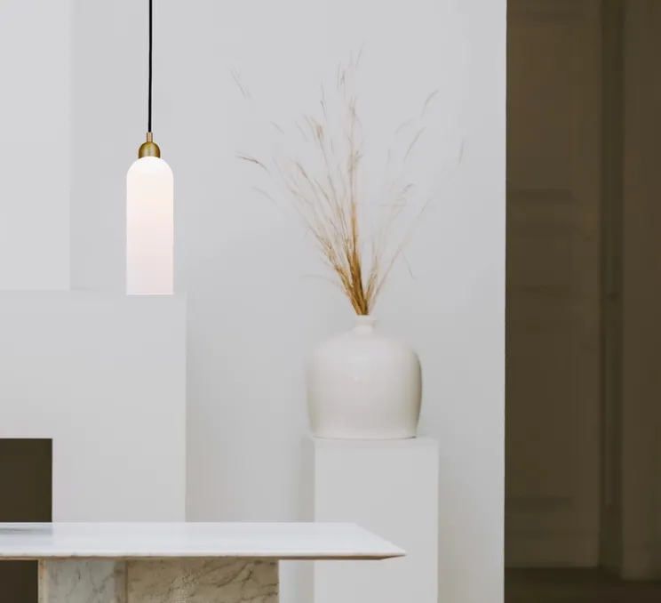 Suspension, Odyssey Single LG, Laiton laqué bruni, Ø10cm, H35,1cm - Schwung