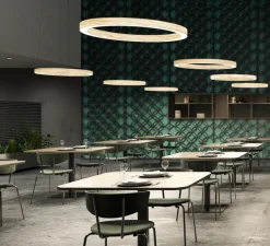 Suspension*LZF Suspension, Oh! Line, , LED, 3000K, 2057lm, Ø60cm, H5cm - blanc ivoire