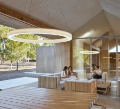 Suspension*LZF Suspension, Oh! Line, , LED, 3000K, 2743lm, Ø80cm, H5cm - blanc ivoire