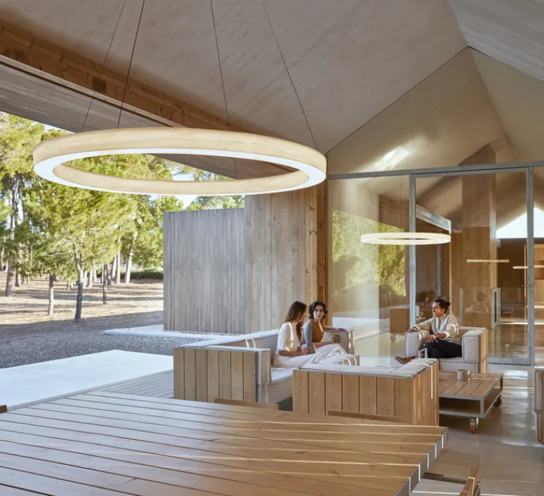 Suspension*LZF Suspension, Oh! Line, , LED, 3000K, 2743lm, Ø80cm, H5cm - blanc ivoire