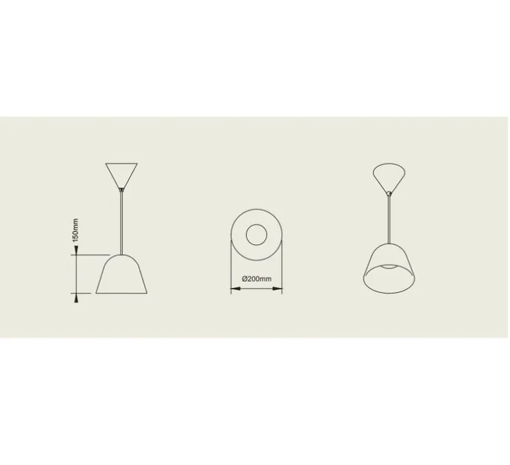 Suspension, Okina 20, rouge mat, câble noir, IP44, LED, dim, 2700K, 800 lm, Ø20cm, H15cm - Pott