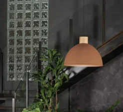 Suspension*Easy Light by Carpyen Suspension, Olot, , Ø58,5cm, H45,2cm - bauxite et bois