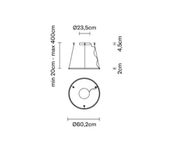 Suspension*Fabbian Suspension, OLympic F45, , LED, 3000k, L60,2cm, H2cm - bronze