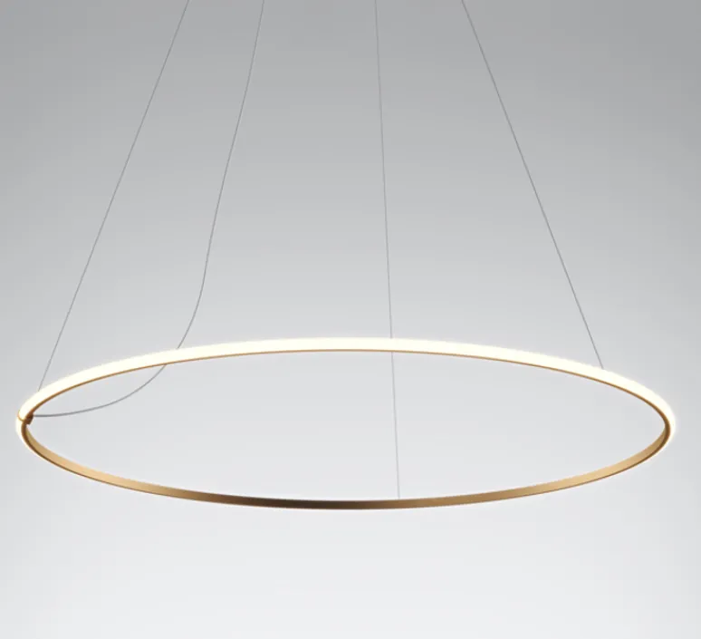 Suspension*Fabbian suspension, Olympic F45, bronze, IP40, led, 2700K, 6120lm, Ø108,7cm, H4,5cm - blanc,bronze