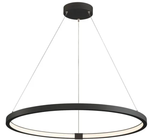 Suspension*SLV Suspension, ONE 80, , LED, dim, 3000/4000K, 1930/2140 lm, Ø80cm, H3cm - noir