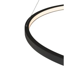 Suspension*SLV Suspension, ONE 80, , LED, dim, 3000/4000K, 1930/2140 lm, Ø80cm, H3cm - noir