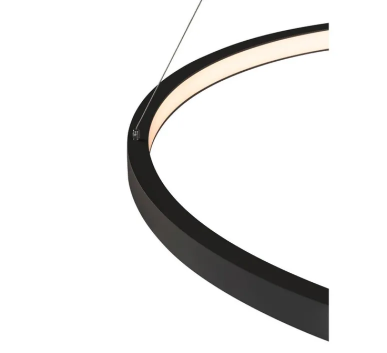 Suspension*SLV Suspension, ONE 80, , LED, dim, 3000/4000K, 1930/2140 lm, Ø80cm, H3cm - noir
