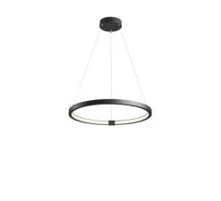 Suspension*SLV Suspension, one 60, , LED, 3000K, 1550 lm, Ø60cm, H3cm - noir