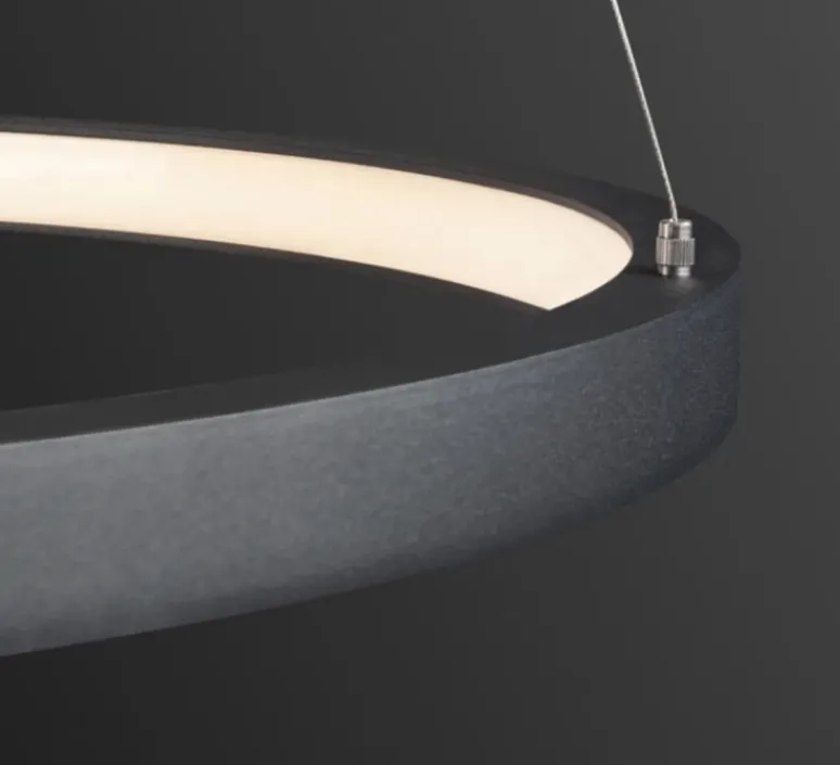 Suspension*SLV Suspension, one 60, , LED, 3000K, 1550 lm, Ø60cm, H3cm - noir