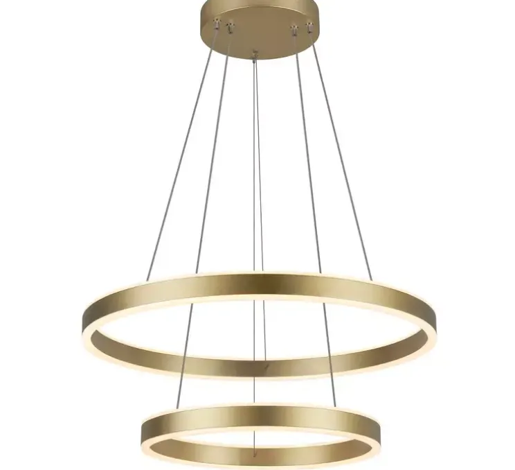 Suspension, One double, laiton, LED, dim, 2700K, 1270 lm, Ø60cm, H4,5cm - SLV