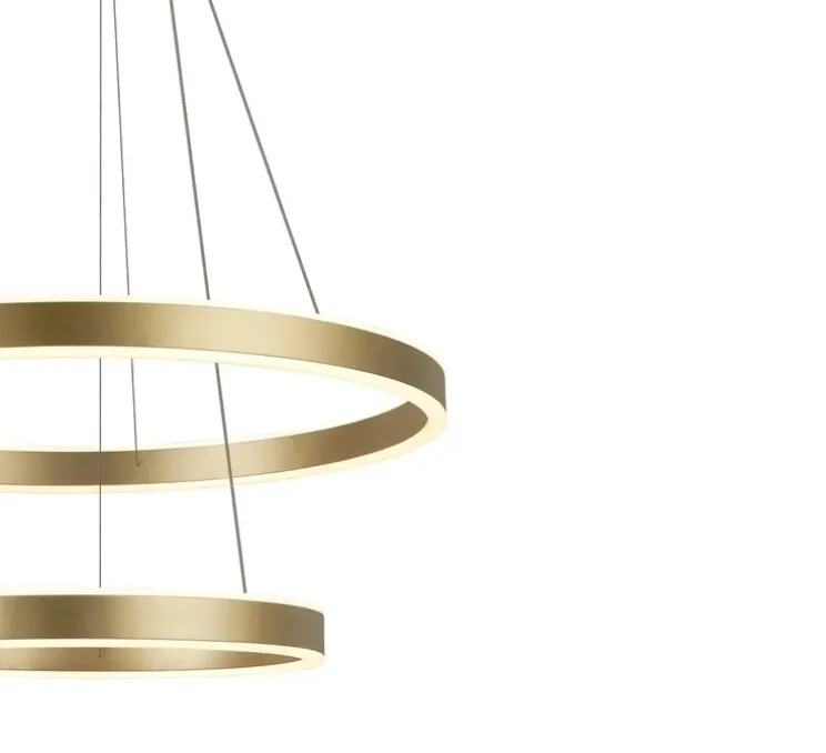 Suspension, One double, laiton, LED, dim, 2700K, 1270 lm, Ø60cm, H4,5cm - SLV