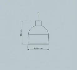 Lampe|Suspension*Easy Light by Carpyen Suspension, Ons, , Ø21,4cm, H23,4cm - mimosa