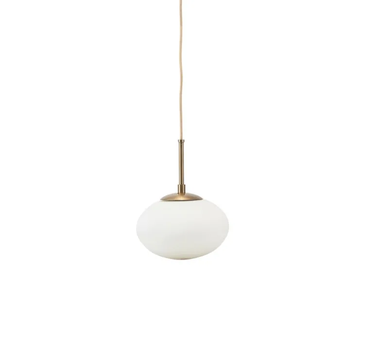 Suspension*House Doctor Suspension, Opal, , Ø22cm, H17cm - blanc, laiton