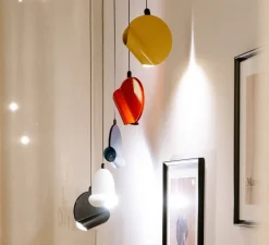 Suspension, Oplà, jaune brillant, Ø16cm, H16cm - OliveLab