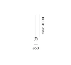 Suspension*Wever&Ducré Suspension, Oplia 1.0, , LED, dim, 2700K, 290 lm, Ø6cm, H6cm - champagne