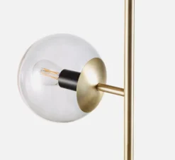 Suspension, Orb, en longueur, Laiton, verre fumé, H35,7cm, L114cm, P42cm - Bolia