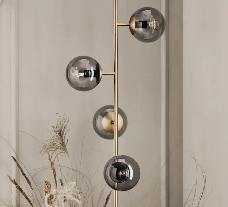 Suspension, Orbe Lounge, Laiton antique mat, Ø41,8cm, H116,6cm - Bolia