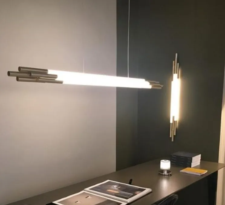 Suspension, ORG P H 2000, blanc, or, L200cm, H7,7cm - DCW éditions Paris