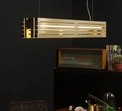 Suspension, Orgue, laiton, LED, 3000k, 7640 lm, L121,7cm, H15,4cm - Dark