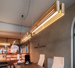 Suspension, Orgue, laiton, LED, 3000k, 7640 lm, L121,7cm, H15,4cm - Dark