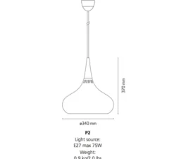 Suspension*Fritz Hansen Suspension, Orient, , Ø34cm, H37cm - cuivre