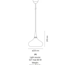 Suspension*Fritz Hansen Suspension, Orient, , Ø22,5cm, H24,5cm - noir
