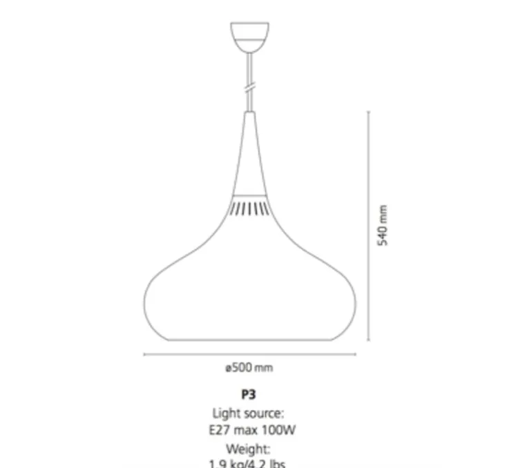 Suspension, Orient, noir, Ø50cm, H54cm - Fritz Hansen