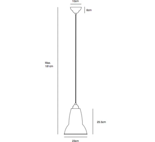 Suspension, Original 1227 midi, gris clair, H25,5cm - ANGLEPOISE