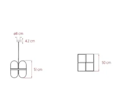 Suspension*LZF Suspension, Osca Small, , L50cm, H51cm - blanc naturel