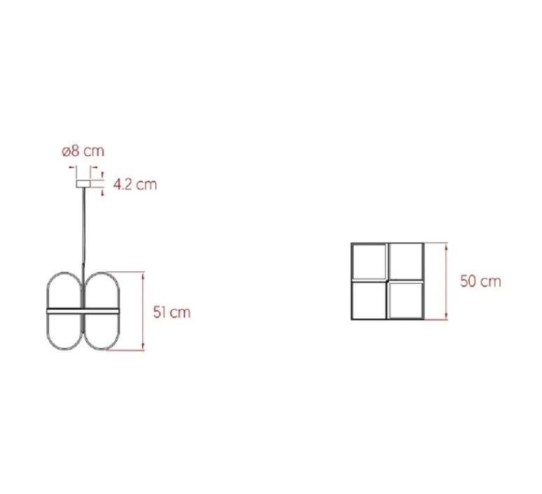 Suspension*LZF Suspension, Osca Small, , L50cm, H51cm - blanc naturel