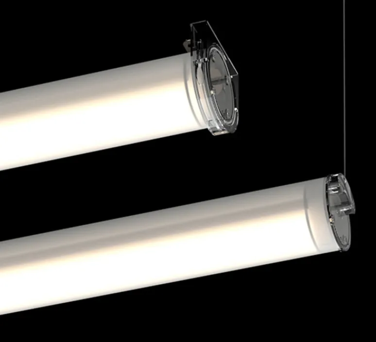 Suspension*O/M Light Suspension ou plafonnier, Tubo 70, , IP67, LED, 2700K, 990 lm, Ø7cm, L63cm - transparent