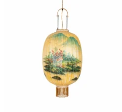 Suspension*HKLIVING Suspension, Oval L, , Ø35cm, H75cm - HK Living jaune