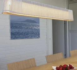 Suspension*Secto Design Suspension, Owalo 7000, câble+interrupteur, , LED, L100cm, H13cm - blanc laminé