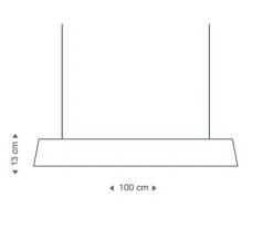 Suspension*Secto Design Suspension, Owalo 7000, , LED, 2800K, 2500lm, L100cm, H13cm - noir laminé