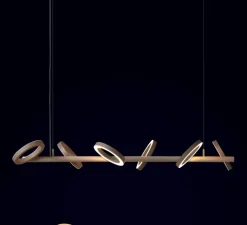 Suspension, Pallana 6, Pebble, LED, dim, 3000K, 3800 lm, L151,5cm, H9,5cm - Moooi