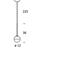 Suspension*Fontana Arte Suspension, Pallina, , Ø12cm, H36cm, LED, 2700K, 470lm - laiton