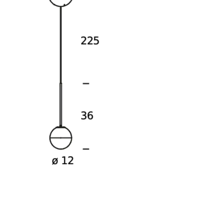 Suspension*Fontana Arte Suspension, Pallina, , Ø12cm, H36cm, LED, 2700K, 470lm - laiton