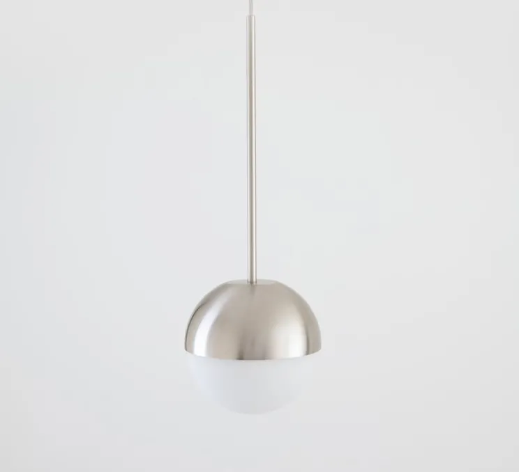 Suspension, Pallina, nickel, Ø12cm, H36cm, LED, 2700K, 470lm - Fontana Arte