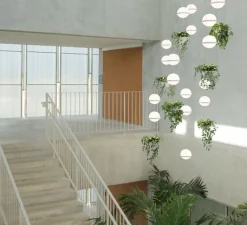 Suspension*Vibia Suspension, Palma 3720, , LED, 2700K, 685lm, Ø22cm, H19cm - graphite