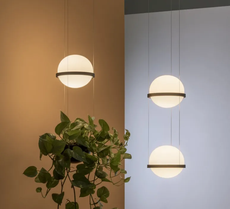 Suspension*Vibia Suspension, Palma 3724, , LED, 2700K, 685lm, Ø22cm, H40cm - graphite