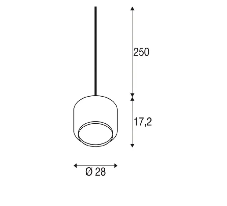 Suspension, Pantilo 28, cuivre, Ø28cm, H17cm - SLV