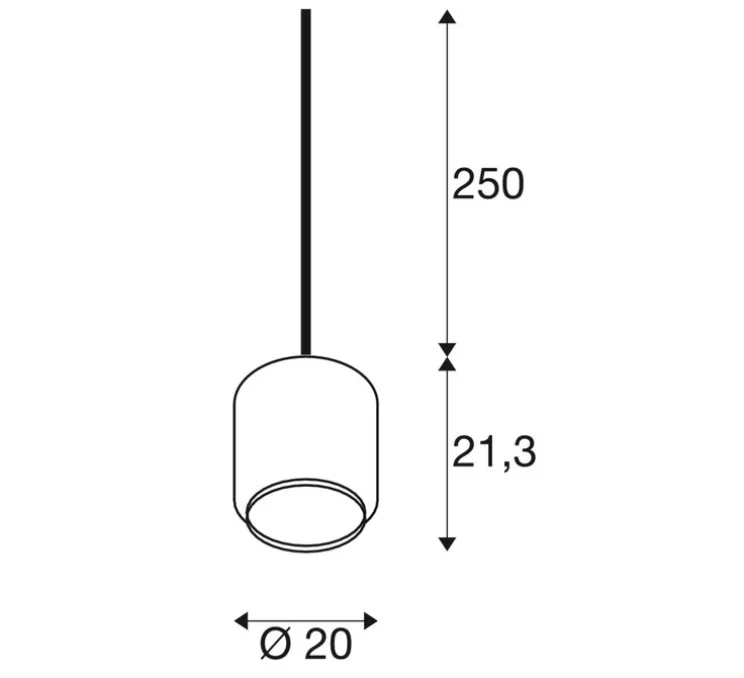 Suspension, PANTILO 20, transparent, cuivre , Ø20cm, H21cm - Slv