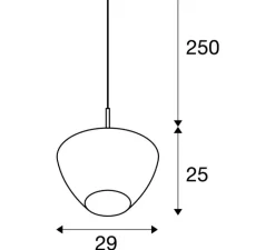 Suspension*SLV Suspension, Pantilo Convex 29, , Ø29cm, H25cm - Chrome