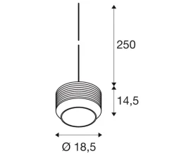 Suspension*SLV Suspension, Pantilo Rope 19, sans rosace, , Ø18,5cm, H22cm - or