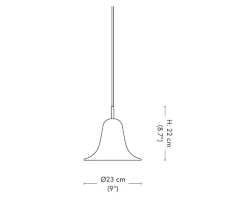 Suspension, Pantop 23, bleu sarcelle foncé, Ø23cm, H22cm - Verpan